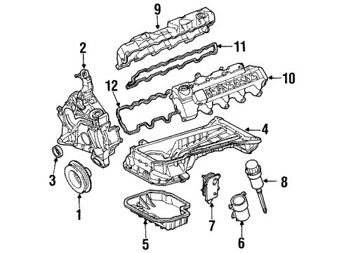 2002 Mercedes-Benz SL500 Engine Parts, Mounts, Cylinder Head & Valves, Camshaft & Timing, Oil Pan, Oil Pump, Crankshaft & Bearings, Pistons, Rings & Bearings