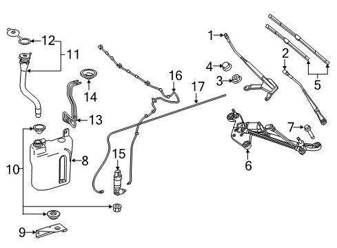 2023 Mercedes-Benz Metris Wipers Diagram 3