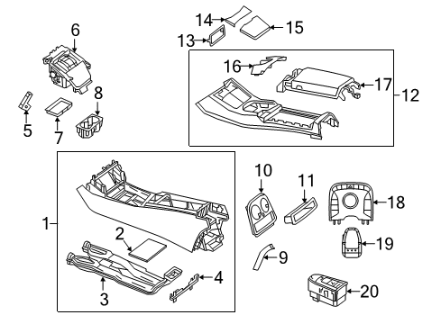 Armrest Assembly Diagram for 222-680-78-03-1B82