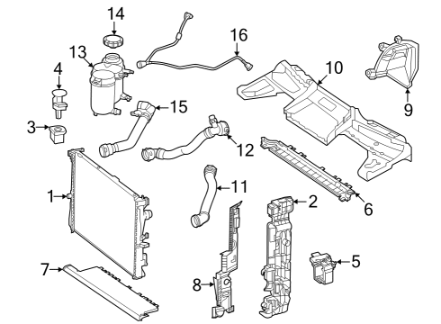 2023 Mercedes-Benz GLC300 Radiator & Components Diagram 3