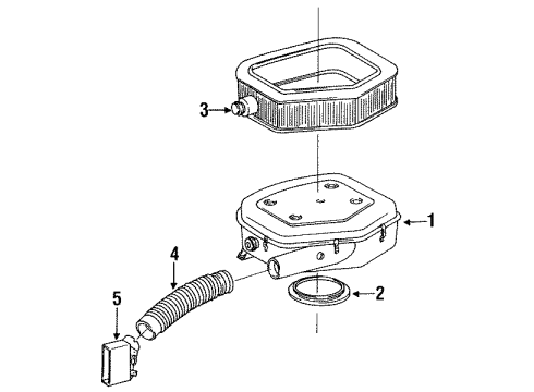 1991 Mercedes-Benz 300CE Air Inlet Diagram