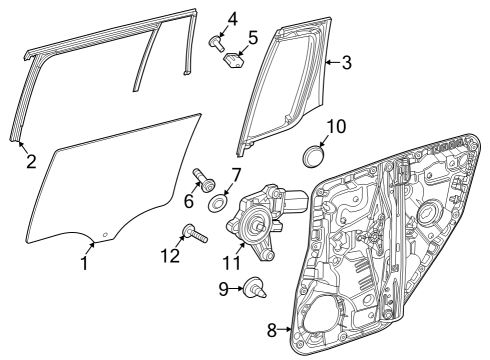 2023 Mercedes-Benz EQB 350 Glass - Rear Door