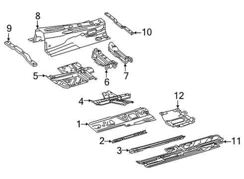 2020 Mercedes-Benz GLC350e Floor Diagram