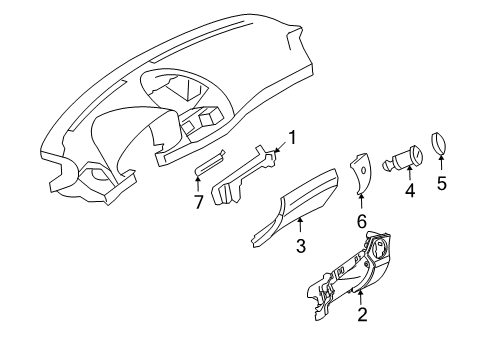 2008 Mercedes-Benz CLS63 AMG Glove Box Diagram