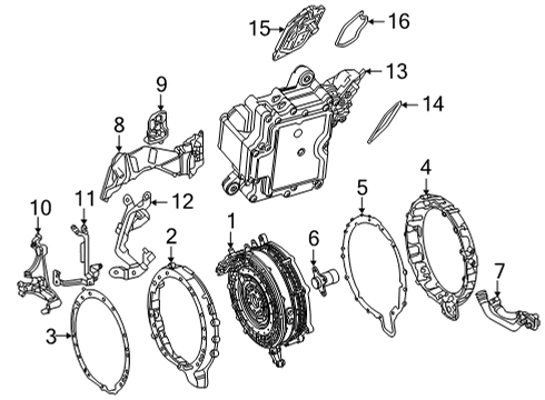 Rear Housing Gasket Diagram for 176-016-33-00