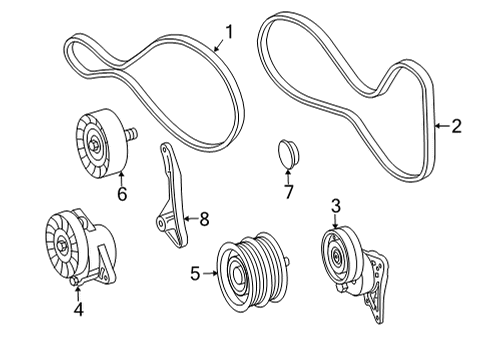 Serpentine Idler Pulley Diagram for 156-202-08-19