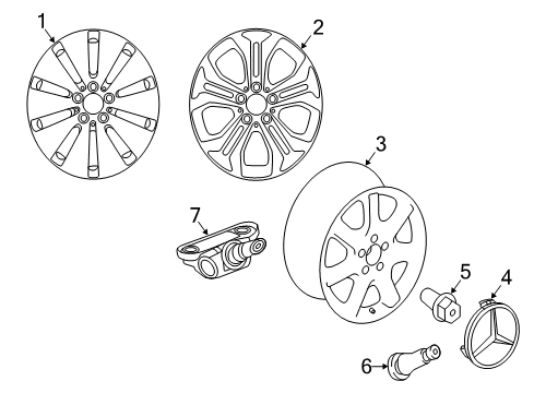 2016 Mercedes-Benz GLC300 Wheels Diagram 1