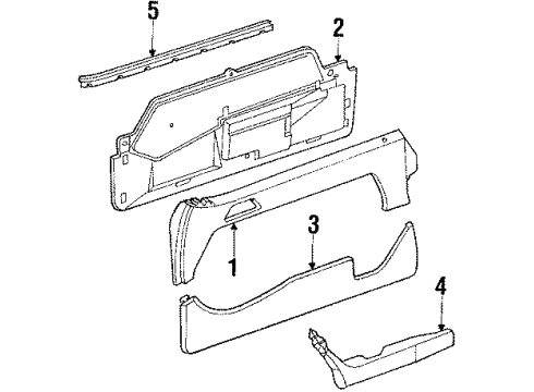 1993 Mercedes-Benz 300CE Door Trim Panel Diagram