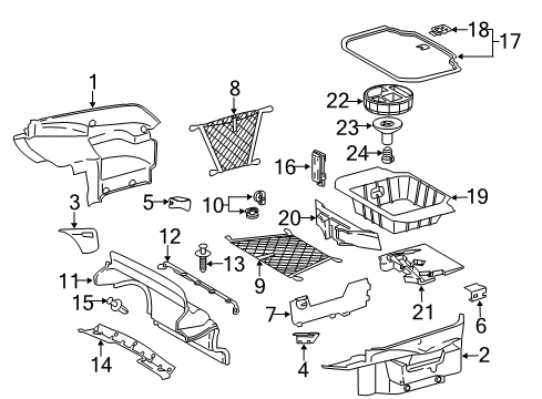 2011 Mercedes-Benz SL65 AMG Interior Trim - Rear Body Diagram