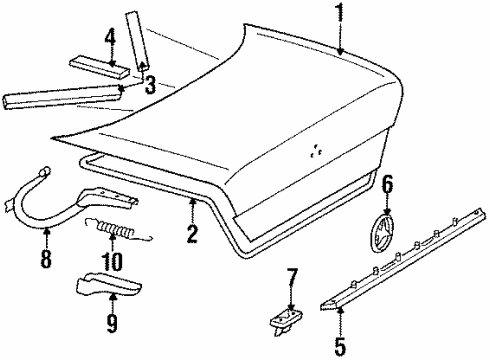 1987 Mercedes-Benz 300E Trunk Lid