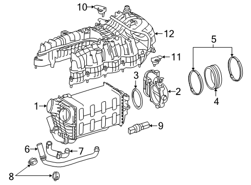 2018 Mercedes-Benz GLE63 AMG S Intercooler, Air Inlet Diagram 1