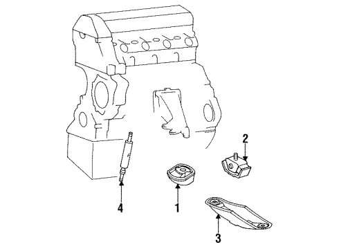 1987 Mercedes-Benz 190E Engine Mounting Diagram 1