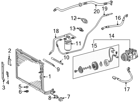 Condenser Assembly Diagram for 202-830-13-70