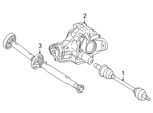 2008 Mercedes-Benz GL550 Axle Housing - Rear Diagram