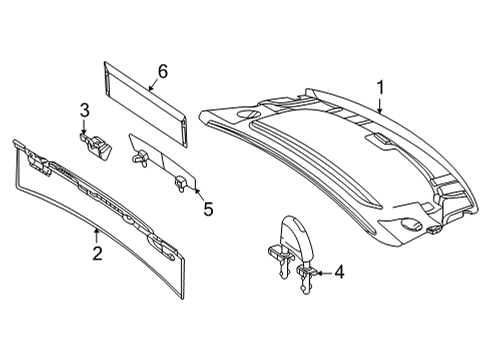 2018 Mercedes-Benz AMG GT Top Well Components Diagram