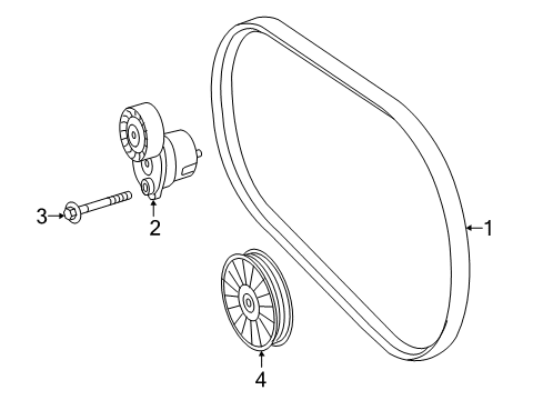 2016 Mercedes-Benz SLK300 Belts & Pulleys, Maintenance Diagram