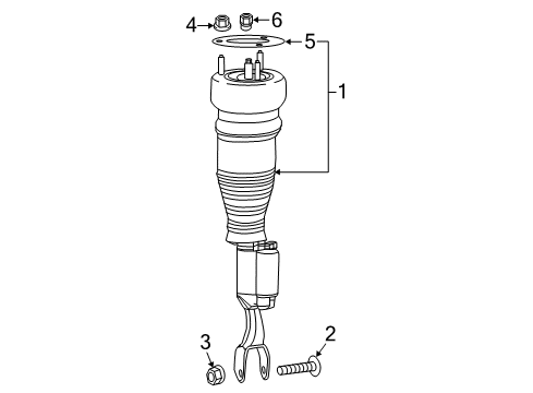 2016 Mercedes-Benz S550 Shocks & Components - Front Diagram 1