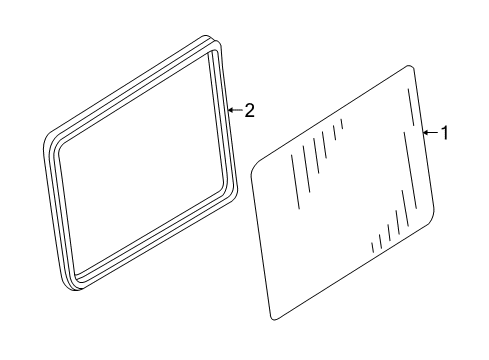 2014 Mercedes-Benz G63 AMG Front Door Glass & Hardware Diagram 1