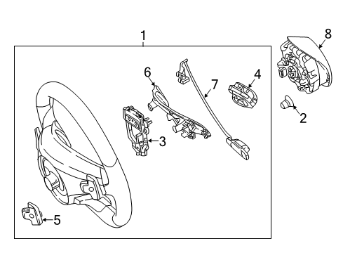 Steering Wheel Diagram for 000-460-28-03-9E38