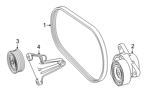 2014 Mercedes-Benz E350 Belts & Pulleys, Maintenance Diagram 2