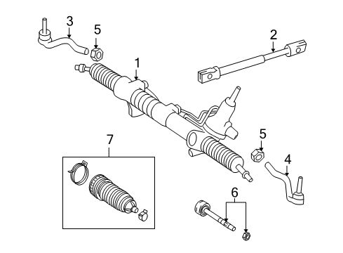 2019 Mercedes-Benz GLC63 AMG Steering Column & Wheel, Steering Gear & Linkage Diagram 6