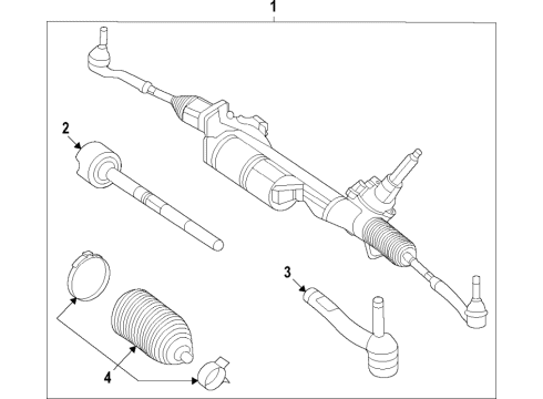 2021 Mercedes-Benz GLE53 AMG Steering Column & Wheel, Steering Gear & Linkage Diagram 8