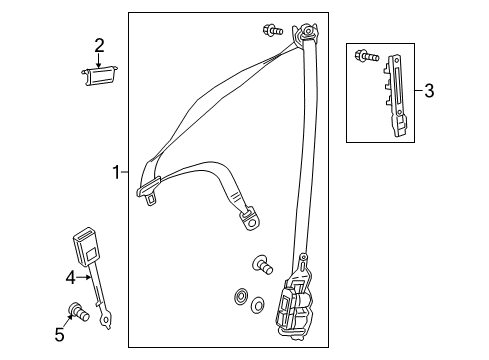 Lap & Shoulder Belt Diagram for 242-860-09-85-9C94