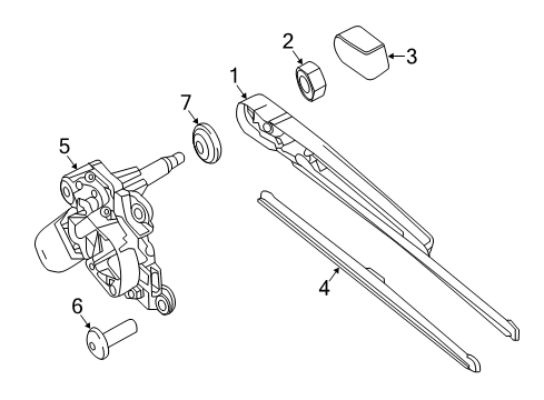 2019 Mercedes-Benz Metris Lift Gate - Wiper & Washer Components