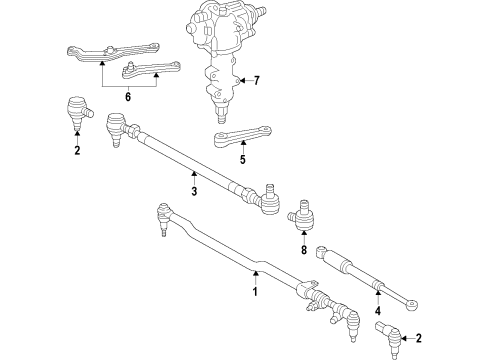 2015 Mercedes-Benz G63 AMG P/S Pump & Hoses, Steering Gear & Linkage Diagram 1