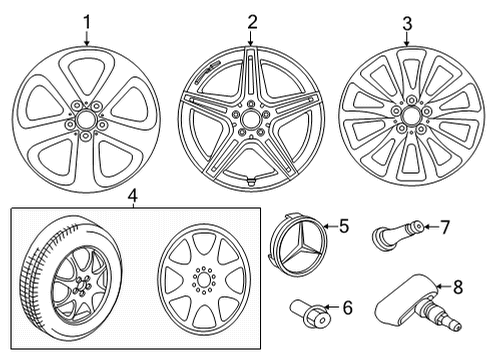 2022 Mercedes-Benz GLC300 Wheels Diagram 2