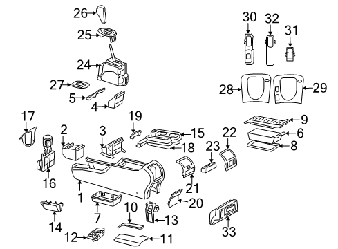 Shift Knob Diagram for 220-267-02-10-9C05