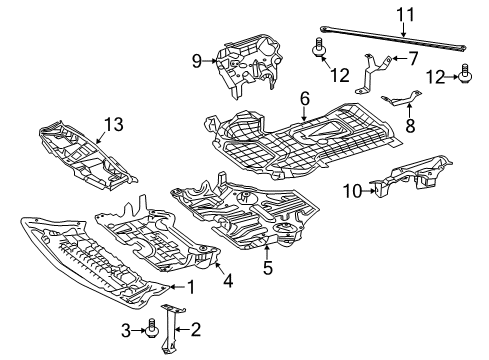 2014 Mercedes-Benz E250 Splash Shields Diagram