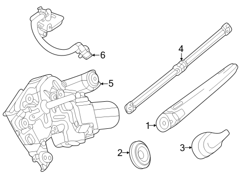 2024 Mercedes-Benz EQS 450+ SUV Wiper & Washer Components Diagram 1