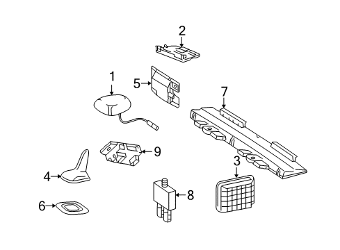 2008 Mercedes-Benz S65 AMG Antenna & Radio Diagram