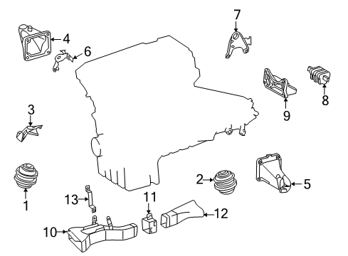 1997 Mercedes-Benz C230 Engine & Trans Mounting