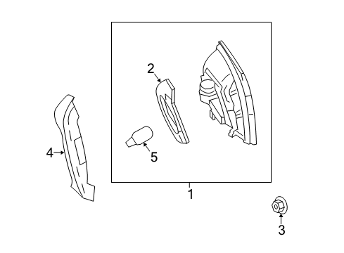 Tail Lamp Assembly Cover Diagram for 207-826-00-24-64