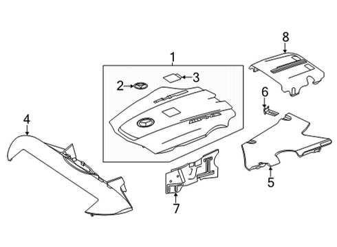 2017 Mercedes-Benz AMG GT Engine Appearance Cover Diagram