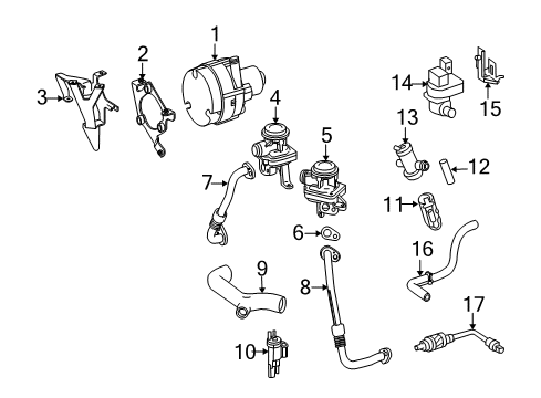 2009 Mercedes-Benz E63 AMG Emission Components Diagram