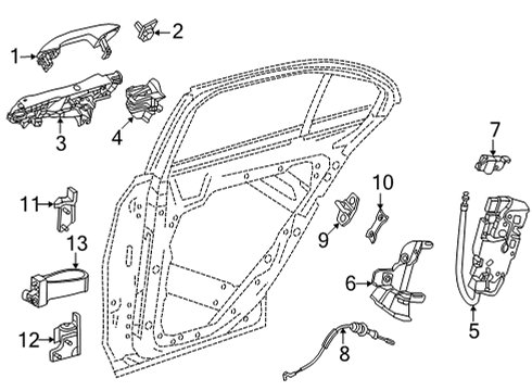 Lower Hinge Diagram for 206-730-55-00