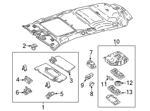 2017 Mercedes-Benz E400 Interior Trim - Roof Diagram 5