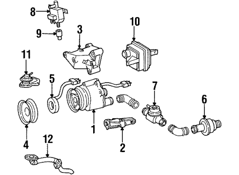 1993 Mercedes-Benz 300SL EGR System, Emission Diagram 1