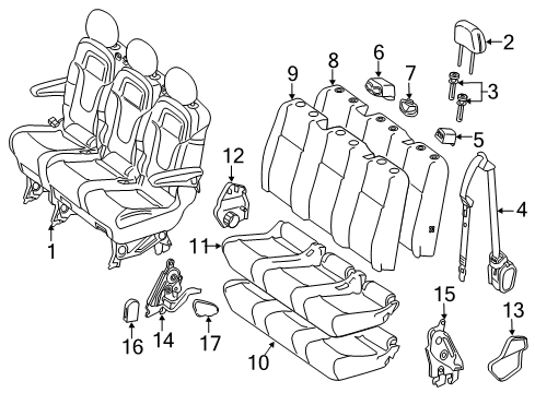 2021 Mercedes-Benz Metris Third Row Seats Diagram