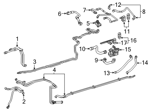 2019 Mercedes-Benz GLC350e Inverter Cooling Components