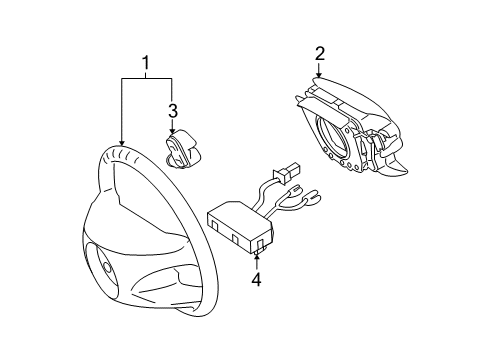 Steering Wheel Diagram for 211-460-20-03-9B51