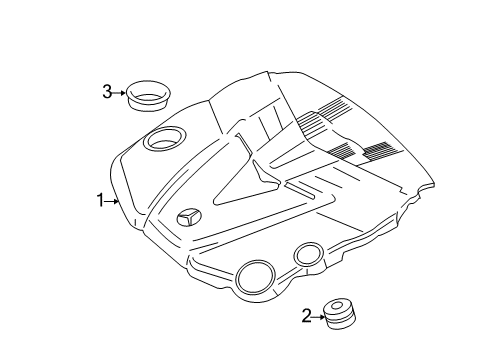 2008 Mercedes-Benz R320 Engine Appearance Cover