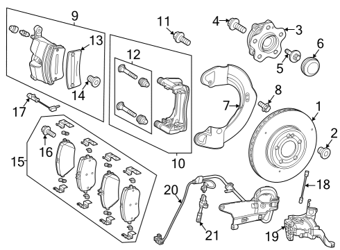 Caliper Mount Mount Bolt Diagram for 019-990-79-01