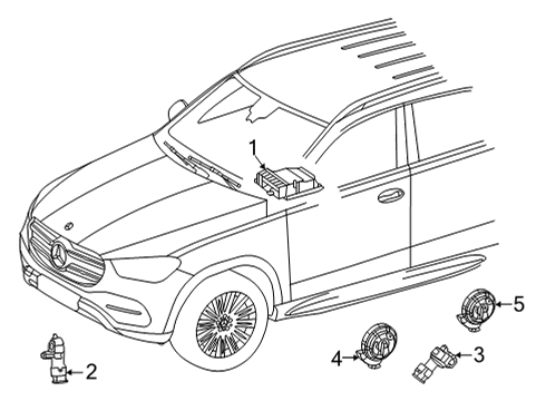 2021 Mercedes-Benz GLS580 Air Bag Components