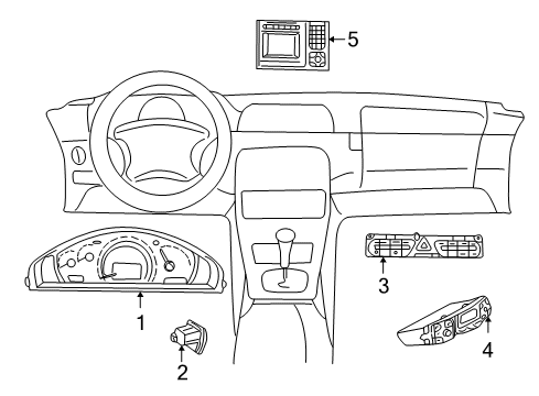 2007 Mercedes-Benz C280 Instruments & Gauges Diagram