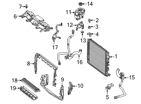 2018 Mercedes-Benz GLC63 AMG Radiator & Components Diagram 2