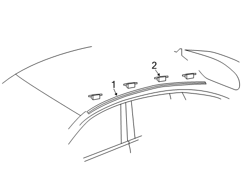 2018 Mercedes-Benz GLE43 AMG Exterior Trim - Roof Diagram